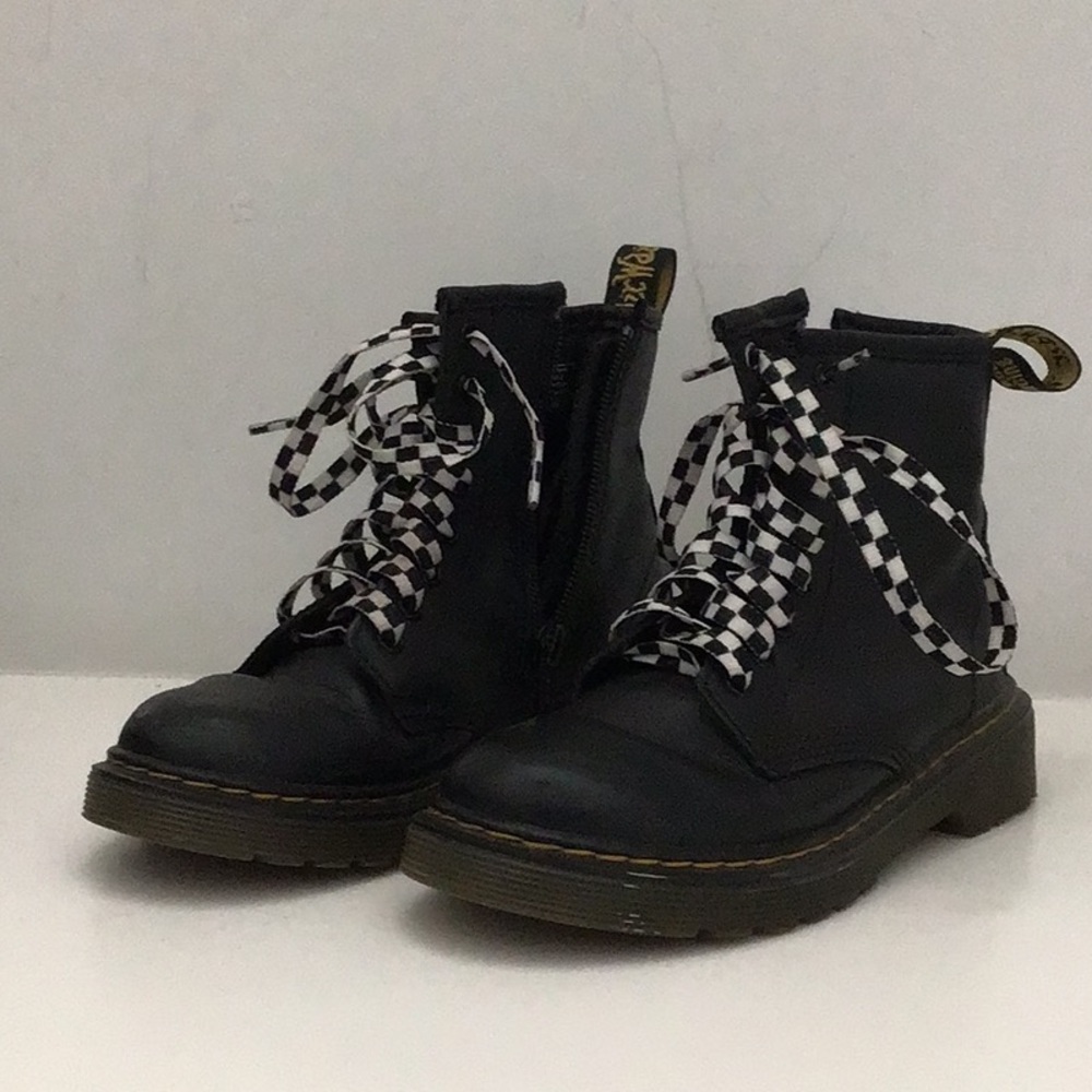Dr. Martens Black Leather Kids Boots Size 13 KIDS